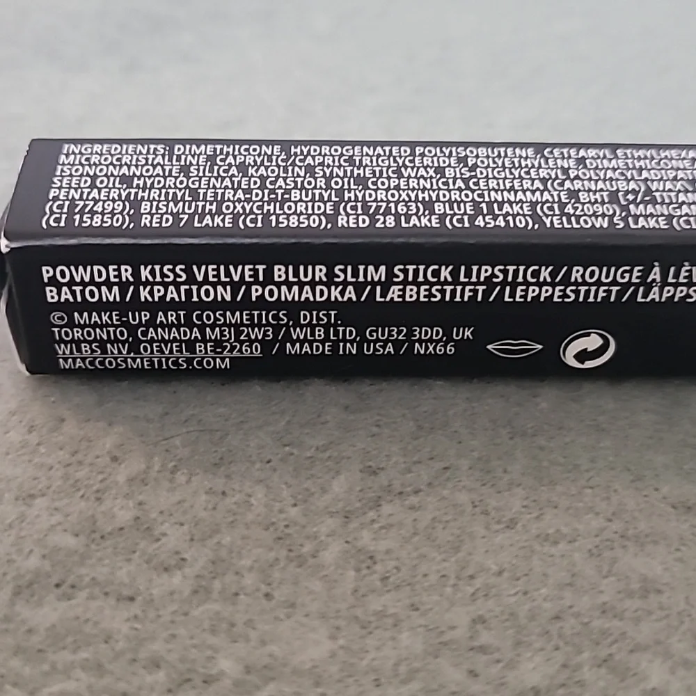 MAC Sweet Cinnamon Powder Kiss Velvet Blur Slim Stick Lipstick  .07oz NEW IN BOX